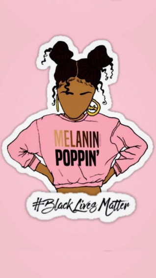 Black Girl Baddie With Melanin Poppin Sweater Wallpaper