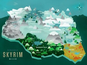 Skyrim Map Wallpaper