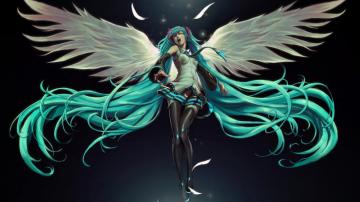 Hatsune Miku Angel Wings Wallpaper HD