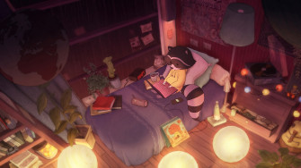 Lofi Chill Bedroom Raccoon 4k Wallpaper