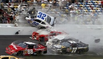 Cars Accident Wreck Track Disaster Sports Stock Wallpaper