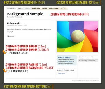 Add Custom Background To The Thesis Wordpress Theme