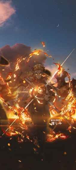 Wallpaper Anime Hinokami Kagura Mugen Train Tanjiro Kamado