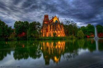 Wallpaper Germany Park Cathedral Desktop