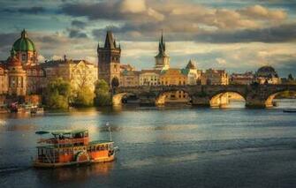 Wallpaper Bridge Prague Czech Republic The Charles In