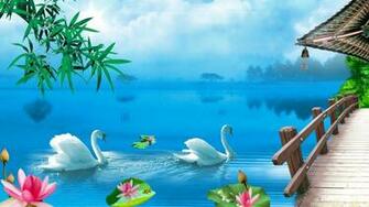 Swan Lake Nature Wallpaper