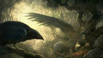 Wallpaper Wings Death Forest Fantasy Art Goddess