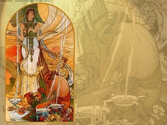 Mucha Wallpaper Cleopatra