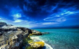 Wallpaper Rocky Beach Desktop