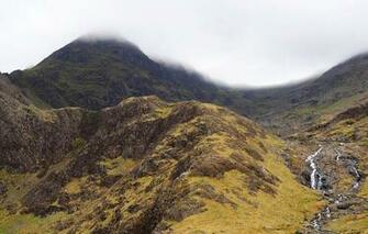 Wallpaper Clouds Mountains Fog Stream Stones Rocks Uk Wales