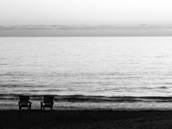 Black And White Beach Wallpaper Desktop Background Scenery