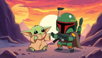 Baby Yoda Boba Wallpaper