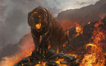 Fantasy Tiger Animal Predator Art Artistic Wallpaper