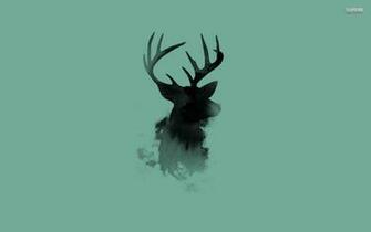 Stag Head Silhouette Wallpaper Deer