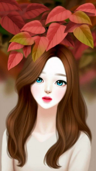 Beautiful Girl Cartoon Wallpaper