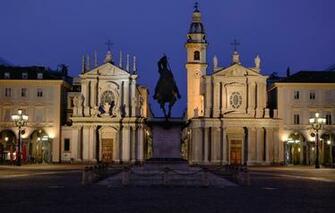 Wallpaper Night Lights Area Italy Monument Turin Image For