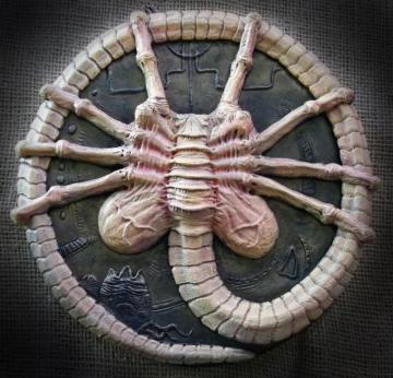 Alien Facehugger Wall Plaque Sculpture By Micky Betts