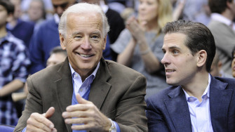 Joe And Hunter Biden Watching Game Wallpaper