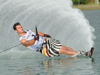 Slalom Water Skiing Wallpaper Carlo Allais Trading Card