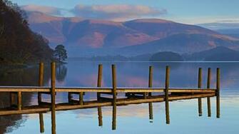 Brandelhow Jetty Lake District National Park Cumbria Engl HD