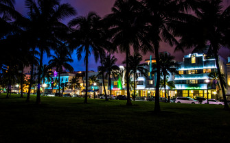 Florida Miami Night Wallpaper HD