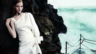 Wallpaper Sasha Luss Top Fashion Models Model Beach White