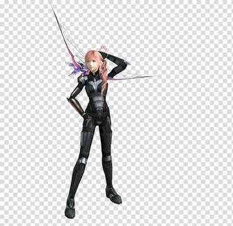 Serah Farron Render Woman In Black Suit Character Transparent