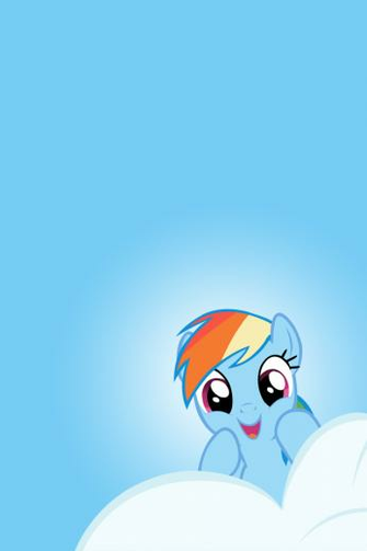 Rainbow Dash Cloud Peek iPhone Ipod Wallpaper By Alphamuppet On