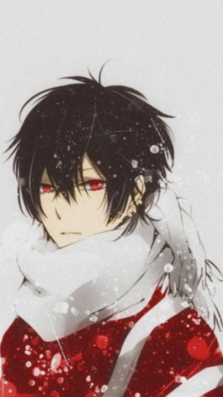 Aesthetic Anime Boy Winter Scarf Wallpaper