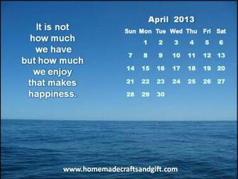 Calendars Bookmarks Cards Calendar April Wallpaper
