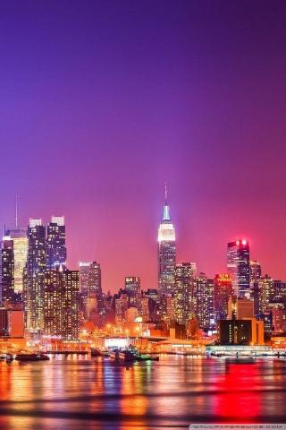 New York At Night Wallpaper Group