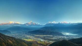 Sarangkot Sunrise Pokhara Nepal Widescreen Wallpaper Wide