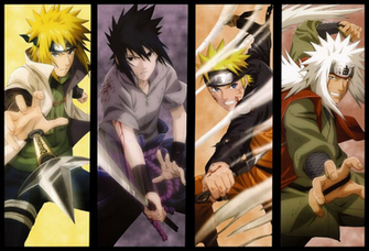 Naruto Jiraya Minato E Sasuke Ntails