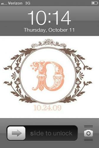 Customized Vintage Letter Monogram For Your iPhone Wallpaper