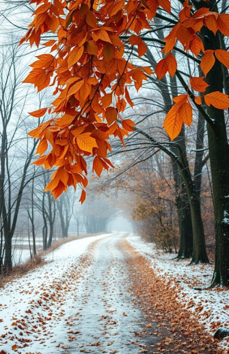Fall Winter Background Wallpaper