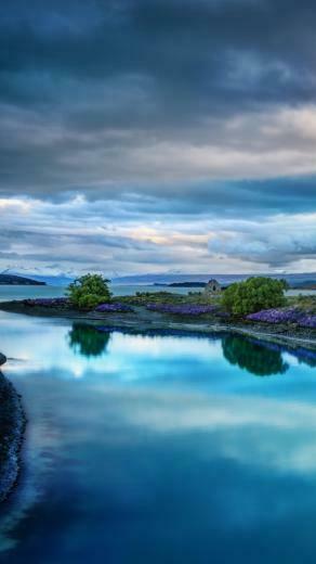 Calm Blue Landscape iPhone 5s Wallpaper