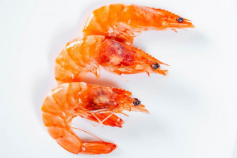 King Prawns On White Background Wallpaper