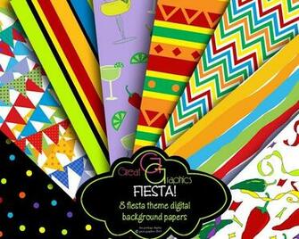 Fiesta Paper Party Digital Cinco De Mayo
