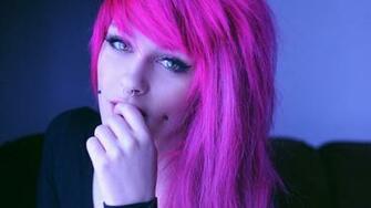 Wallpaper Women Close Up Eyes Emo Pink Hair Piercings Faces