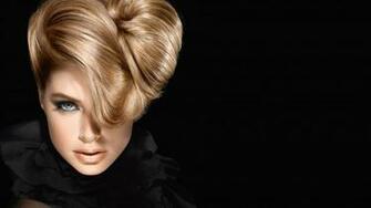 Wallpaper Doutzen Kroes Fashion Model Loreal Makeup Hairstyle