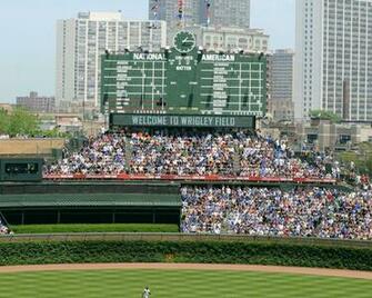 Chicago Cubs Wallpaper Of Welcome To Wrigley Field Scoreboard