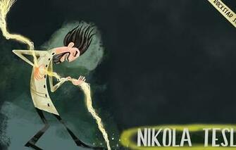 Wallpaper Nicola Tesla Rockstar Scientist Minimalism
