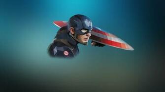 Low Poly Portrait Captain America Simple Superhero