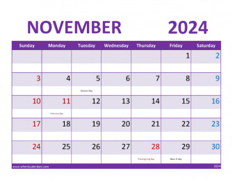 Calendar November Printable Monthly Wallpaper
