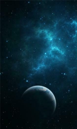 Dark Blue Space Windows Phone Wallpaper Wpwallpaper