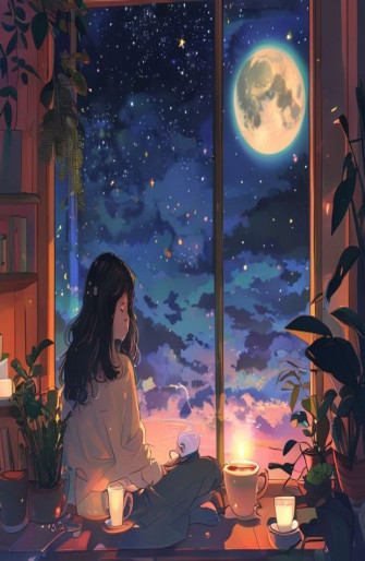 Lofi Anime Aesthetic iPad Wallpaper