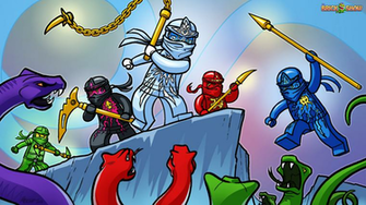Ninjago Snakes Vs Nrg Ninjas Coloring Wallpaper