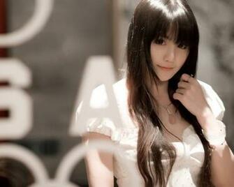 Pretty Asian Girl With Black Long Hair Wallpaper In People