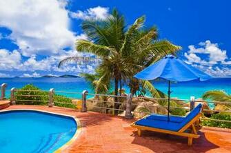 House Lounge Lovely Nature Nice Ocean Palms Panorama Patio