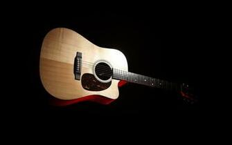 Blue And Black Acoustic Guitar HD Wallpaper
